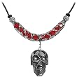 Siam Red Crystal Hemalyke Skull Necklace MADE WITH SWAROVSKI ELEMENTS