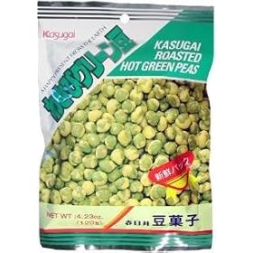Kasugai Roasted Hot Wasabi Flavor Green Peas (Japanese Import)