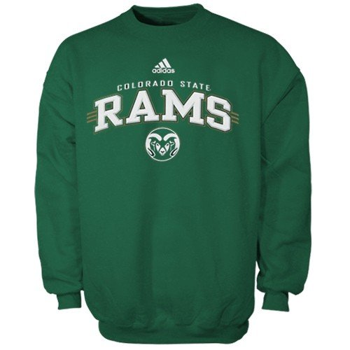 Buy adidas Colorado State Rams Green Beveled Out Crew Sweatshirt by Adidas