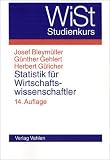 Statistik f�r Wirtschaftswissenschaftler