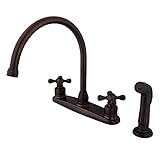 Kingston Brass KB3815GLSP Georgian Kitchen Faucet with Sprayer, 8-3/4-Inch, Oil Rubbed Bronze by Kin