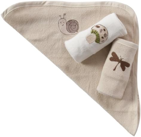 Vanilla 3 Terry Face Washcloths Animal Prints & Decorative Embroidery