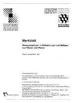 Merkblatt Bewegungsfugen in Bekleidungen und Belägen aus Fliesen und Platten