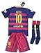 Barcelona Messi #10 Soccer Jersey Set & Socks Kids/Youths 11-13 Years Old