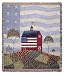 AMERICAN FLAG FARM by WARREN KIMBLE Throw BLANKET Afghan Rug