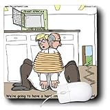 Rich Diesslins Funny General Cartoons - Giant African Land Snail Escapes - Mouse Pads