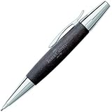 Faber-Castell Design E-Motion Pearwood Polished Chrome Black Mechanical Pencil 138383