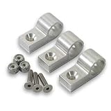 Earl's 170204 Polished Aluminum 1/4 Line Clamps - Set of 6