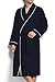 Ekouaer Mens Knit Sleepwear Lightweight Short Spa Robe Bathrobe Eco-friendly