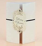 Print Your Own Wedding Stationery Cream Black Invitations
