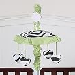 Lime Funky Zebra Musical Baby Girls Crib Mobile by JoJo Designs