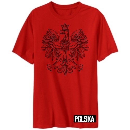 T-Shirt Red Poland Coat - Polish National Pride - Polska Country