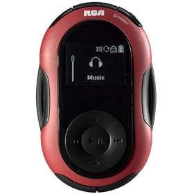 RCA S2102 2 GB Digital Media Player/FM Radio with Sports Features (Red)