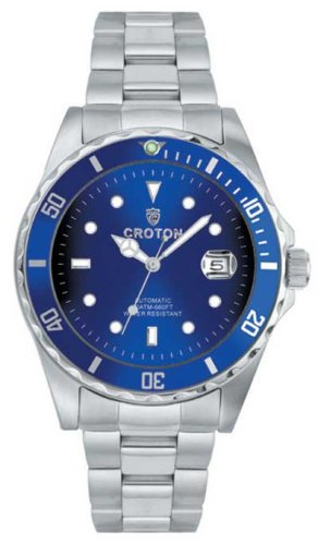 Croton Automatic Diver Mens Watch Blue Dial