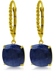 14k Solid Gold Leverback Earrings with Sapphires