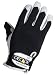 Decade 52103 Summerweight Anti-Vibration Spandex and Goatskin Gloves with Gfom Pads, Black and White, Large
