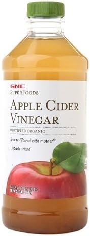 GNC SuperFoods Certified Organic Apple Cider Vinegar 16 oz (Pack of 2)