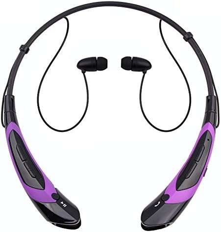 Bluetooth Headsets Joysounds, Headphones Earphone Wireless Hands-free Headset with Microphone for Apple iPhone iPad iPod Samsung Android Smart Phones And Other Bluetooth Device (760 black purple)
