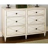 IMAGE OF Hidden Treasures Antiqued White Criss-cross Drawer Chest