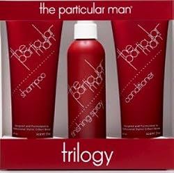 The Particular Man Trilogy Gift Pack Shampoo, Finishing Spray and Conditioner (Unscented), 8-Ounce