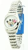 Disney Femmes MCK804 Mickey Aime Minnie Silvertone la Montre de Bracelet Classique