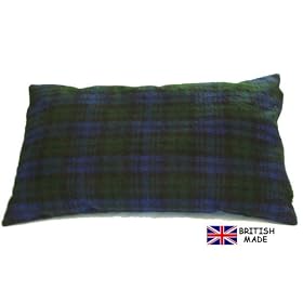 Green Tartan - Fleece Dog Bed Cushion - Medium 25" x 42"