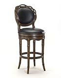 Townsend Swivel Bar Stool with Black Leather - Hillsdale Furniture - 63427