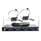 Pyle PDWM4300 4 Mic VHF Wireless Microphone System