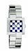D&G Ladies Promenade Quartz Watch DW0440 With Blue/White Chequered Analogue Dial And Stainless Steel Bracelet