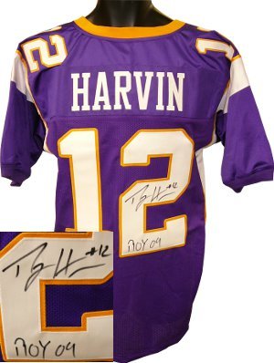Percy Harvin signed Minnesota Vikings Purple Prostyle Jersey ROY09