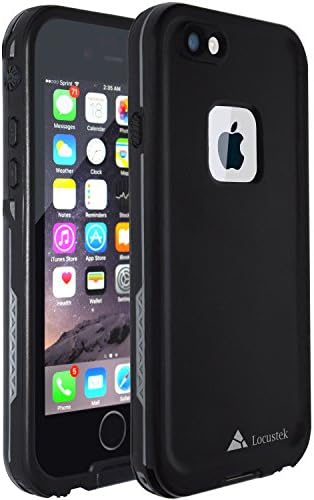 Locustek FLUX Line - Waterproof Case for Apple iPhone 6 or 6s ( IP68 Certified ) Black
