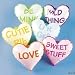 12 Inflatable Mini CONVERSATION HEART Valentine's Day PARTY DECORATIONS/DECOR/INFLATES/LOVE 5"