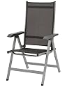 Kettler Basic Plus Klappsessel silber/anthrazit, Gestell silber, Textilene anthrazit