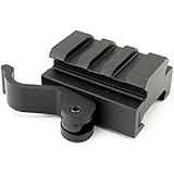 Monstrum Tactical Low Profile Picatinny Riser Mount with Quick Release, for Red Dots, Scopes, and Optics (0.5 inch H x 1.5 inch L)
