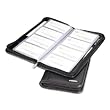 Rolodex 50610 Rolodex Professional Organizer Leather Business Card Book, 96-Card Cap, Black