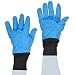 NSA G99CRBEWRLGR Nylon Taslan and PTFE Wrist Standard Water Resistant Safety Glove, Cryogenic, 12" Length, Large, Blue