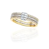 14K Two Tone Gold 1/2 ct. Invisible Set Diamond Ring