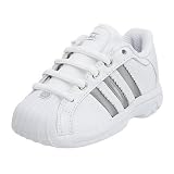  : adidas Infant/Toddlers' Superstar 2G Ultra Basketball, White/Silver, 6 M