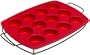 KitchenAid 12-Cup Muffin Pan with Wire Sled, Red