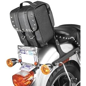 SISSY BAR BAG STUDDED RIVERRED - River Road Saddlebags -