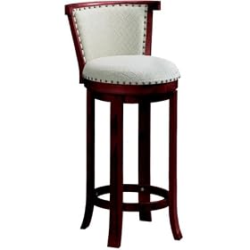 Upholstered Back Bar Stool 30 Natural Textrd Cherry by Home Decorators Collection
