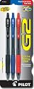 Pilot G2 Fine Point Rolling Ball Gel Ink Pens, 3-Pack, Red, Blue, Black Ink (31023)