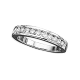 14K White Gold 3/4 ct. Diamond Bridal Wedding Band