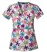 Medical Uniforms | Discount Medical Uniforms | Cherokee Uniforms | Cherokee Nursing Uniforms | Christmas Nursing Uniforms | Nursing Graduation Uniforms - Cherokee Uniforms Positano Ruffled Trim Mock Wrap Scrub Top (S) [Apparel]
