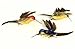 Touch of Nature 1-Piece Open-Winged Hummingbird Assortment on Clip for Arts and Crafts, 3.75-Inch, Blue/Green/Red