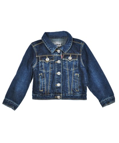 Levi's Girls Classic Jean Jacket (Sizes 2T - 4T) - blue denim, 2t
