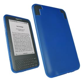 Clear Blue Kindle TPU Cover Bag Case Skin Sleeve with Pouch and Screen Protector (Fits 6" Display, Latest Generation Kindle)