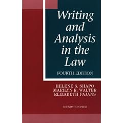Writing and Analysis in the Law