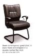 SLEEK CONTEMPORARY GUEST CHAIR, IN BLACK METAL