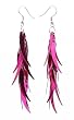 Earrings - E370 - Sequin Dangle - Comet - Fuchsia